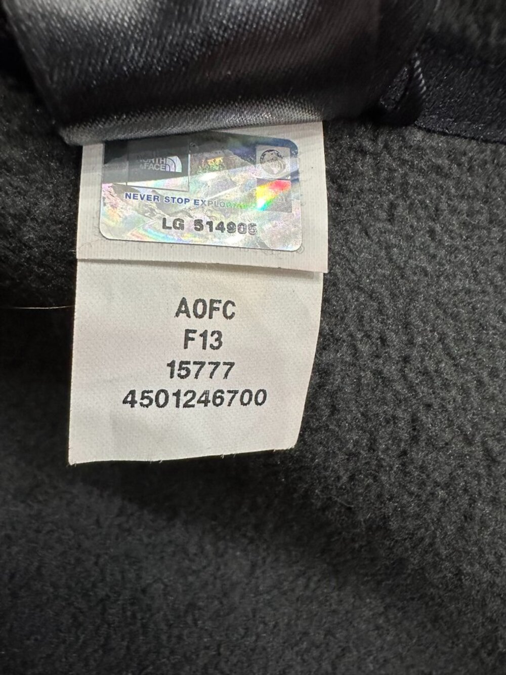 The North Face Black Full Zip Fleece Jacket Men's Size XXL - Picture 4 of 8